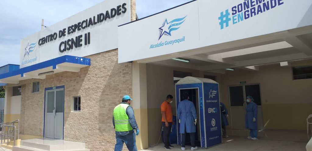press 2 cabinas sanitizadoras