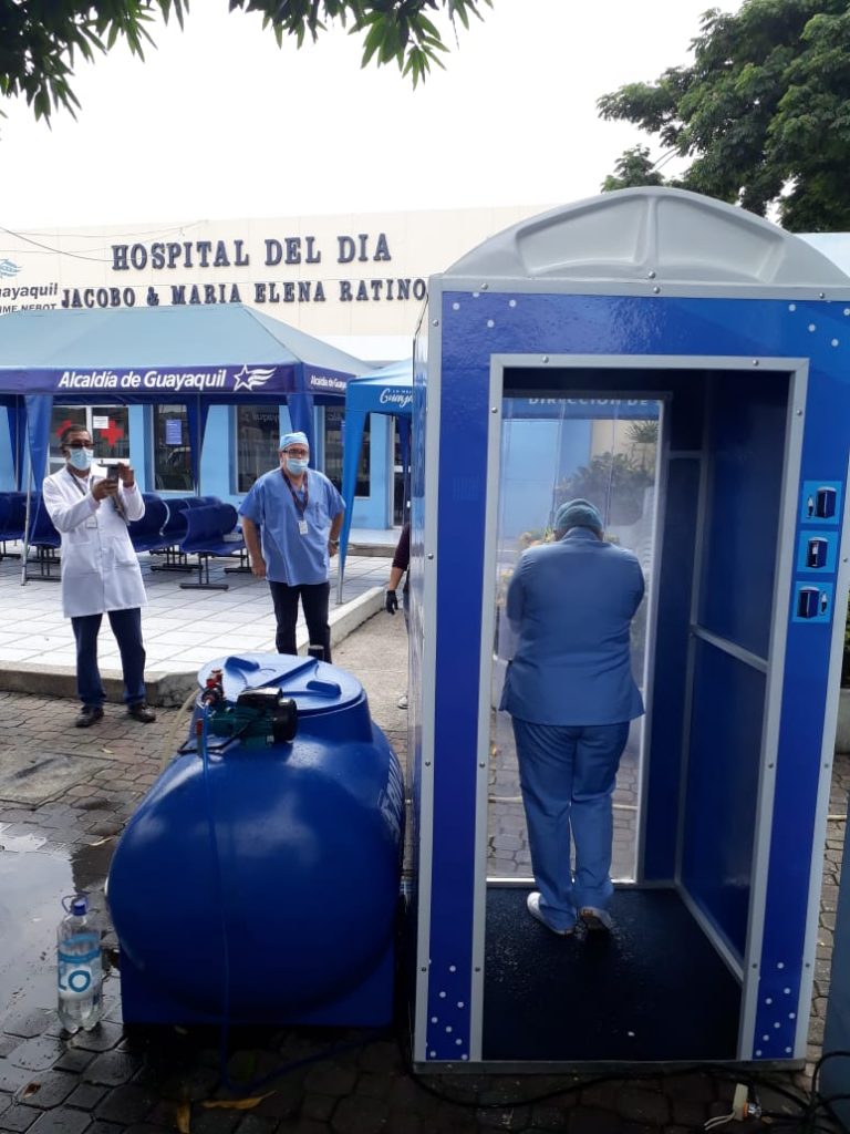 press 3 cabinas sanitizadoras