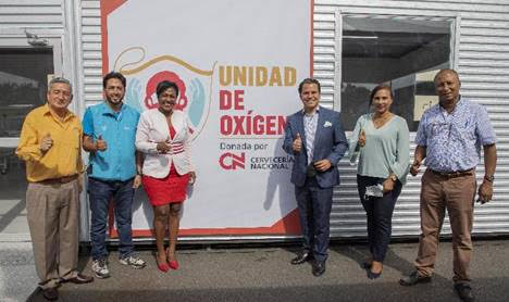 cerveceria nacional inaugura centro de vacunacion y unidad de oxigeno en esmeraldas