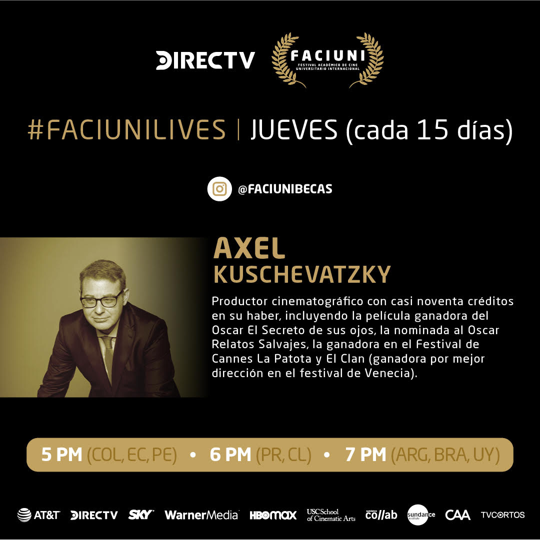 faciuni festival academico de cine universitario internacional trae sesiones en vivo con grandes figuras del cine.