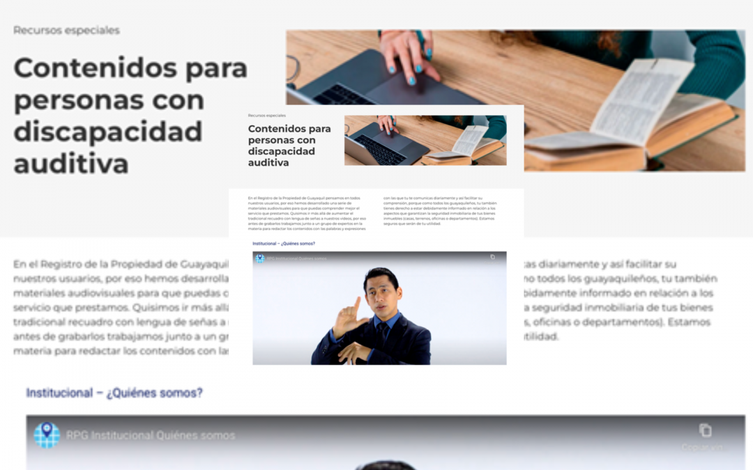 personas discapacidad auditiva registro propiedad